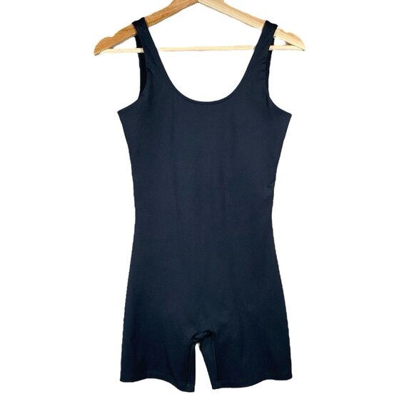 Girlfriend Collective Bike Unitard S Black Athletic Activewear One Piece Romper - Picture 3 of 12